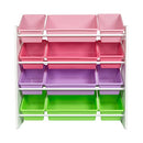 HONEY-CAN-DO KIDS TOY STORAGE ORGANIZER WITH BINS - PASTEL - Brand New
