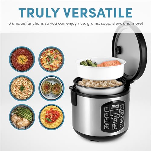 AROMA PROFESSIONAL DIGITAL RICE COOKER, MULTICOOKER, 4-CUP (UNCOOKED)/8-CUP - Like New