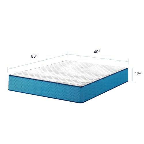 BEST PRICE MATTRESS 12" MATTRESS HYBRID TIGHT TOP SUPPORTIVE FOAM TWIN - Brand New
