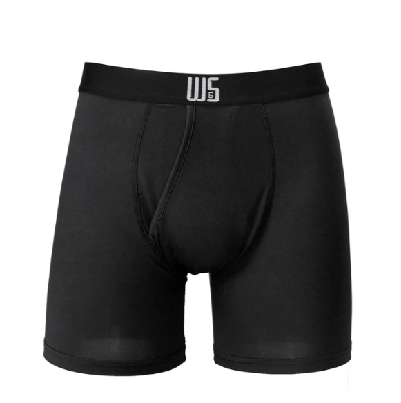 WARRIORS & SCHOLARS 6" INSEAM WARRIORFIT BOXER BRIEF - SIZE: MEN M - BLACK - Like New