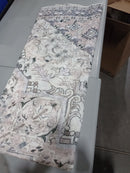 KATHY IRELAND HOME FANNEL PRINTED AREA RUG 5FT BY 7FT - IVORY TAPESTRY - Like New