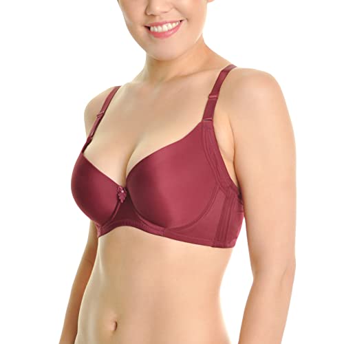 ANGELINA WOMEN'S WIRED PADDED T-SHIRT BRAS ASSORTED COLORS 6 PACK 38C MULTI - Brand New