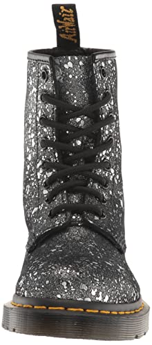 30770001 DR. MARTENS WOMEN 1460 8 EYE BOOT FASHION BLACK/METALLIC PAINT 7 - Like New