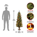 NATIONAL TREE COMPANY PRE-LIT ARTIFICIAL ENTRANCE CHRISTMAS TREE 5 FEET - GREEN - Like New