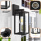 BRIGHTEVER 2-PACK OUTDOOR LIGHT FIXTURES WALL MOUNT WATERPROOF B04018P2PK-BK - Like New