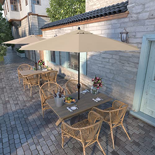 CALIFORNIA UMBRELLA 9' ROUND ALUMINUM OUTDOOR DECK UMBRELLA CRANK LIFT - BRONZE - Like New