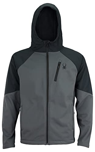 SPYDER MEN'S MENDOZA FULL ZIP SOFTSHELL POLAR/BLACK SIZE MEN L - Brand New