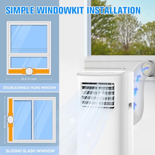 Coolblus Portable Air Conditioner up to 360 Sq Ft PAC-A019J-05KR - White - Like New