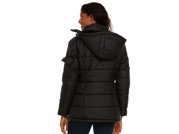 HELIOS PAFFUTO HEATED WOMEN'S COAT - SIZE: WOMEN 2XL - BLACK - Like New