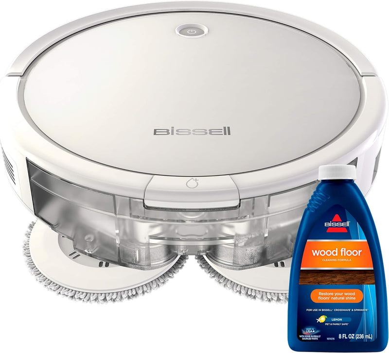Bissell SpinWave Hard Floor Expert Pet Robot, 2-in-1 Mop & Vacuum, 3115 - WHITE - Like New