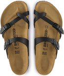 BIRKENSTOCK MAYARI BIRKO-FLOR SANDALS - SIZE: MEN 10 (AU/UK M9) - BLACK - Like New