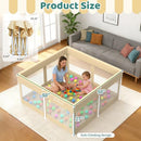 JUNLLY 50X50 FOLDABLE PLAYPEN WITH MAT OUTDOOR PLAYPEN OMZ-ZD-127 - KHAKI - Like New