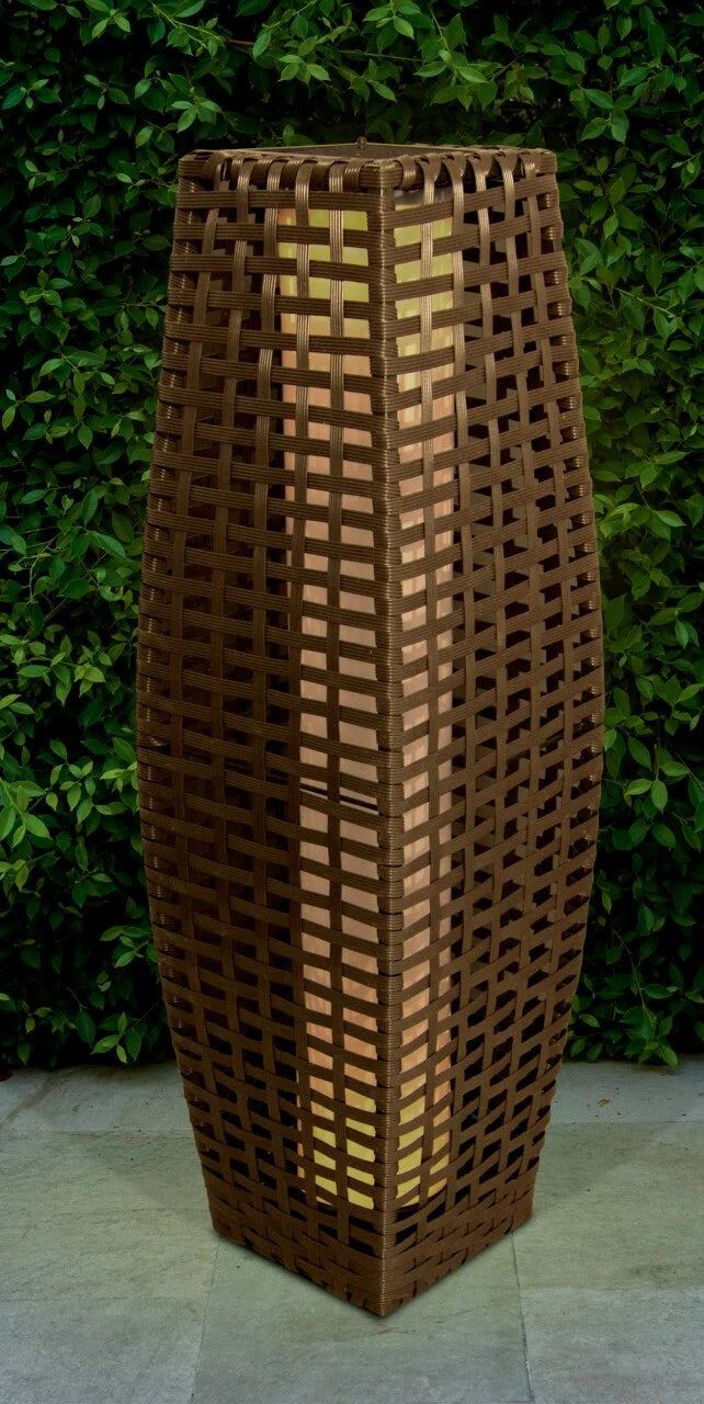 SOLAR RATTAN LIGHTS SOLAR RATTAN OPTIK 69CM LED LEUCHTE AUSSEN GARTEN TERRASSE - Like New