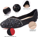 QXCXINGDY WOMEN'S LOAFERS FLATS CASUAL COMFORT WALKING SHOES - US 9 - BLACK - Like New