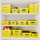 Glad Plastic Basket Set, Value Pack 6 Open Storage Bins Handles, B08GYZJNQ8 - Brand New
