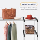 WHITMOR DOUBLE ROD FREESTANDING CLOSET ORGANIZER - GREY - Like New