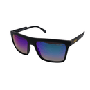 QUAY MEN'S POLARIZED SQUARE LENSES UV SUNGLASSES LET IT RUN - MATTE BLACK/NAVY - Like New