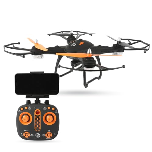 VIVITAR 360 SKYVIEW GPS DRONE CAMERA STABILIZED AERIAL FOOTAGE ORANGE/BLACK - Brand New