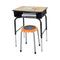 ECR4KIDS DAISY STACKABLE STOOL SET, FLEXIBLE SEATING, ORANGE, 8-PIECE - ORANGE - Like New