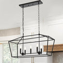Lucidce Farmhouse Chandelier 6-Lights Room Lighting - Matte Black - Brand New