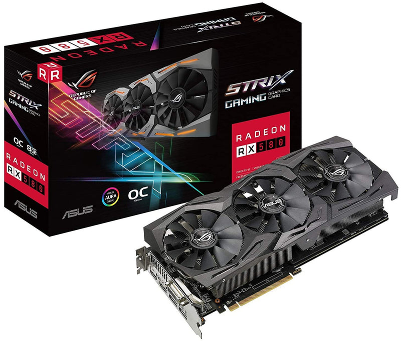 For Parts: ASUS ROG STRIX RADEON RX580 GAMING 8GB - PHYSICAL DAMAGE