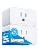 meross Smart Plug Mini 15A & Reliable Wi-Fi Support HomeKit 2 Pack White - Like New
