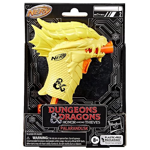NERF MICROSHOTS DUNGEONS & DRAGONS PALARANDUSK BLASTER F6273 - YELLOW - Brand New