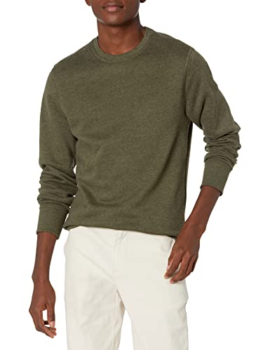 AMAZON ESSENTIALS MEN'S FLEECE CREW NECK SWEATSHIRT XX-LARGE OLIVE HEATHER - Like New