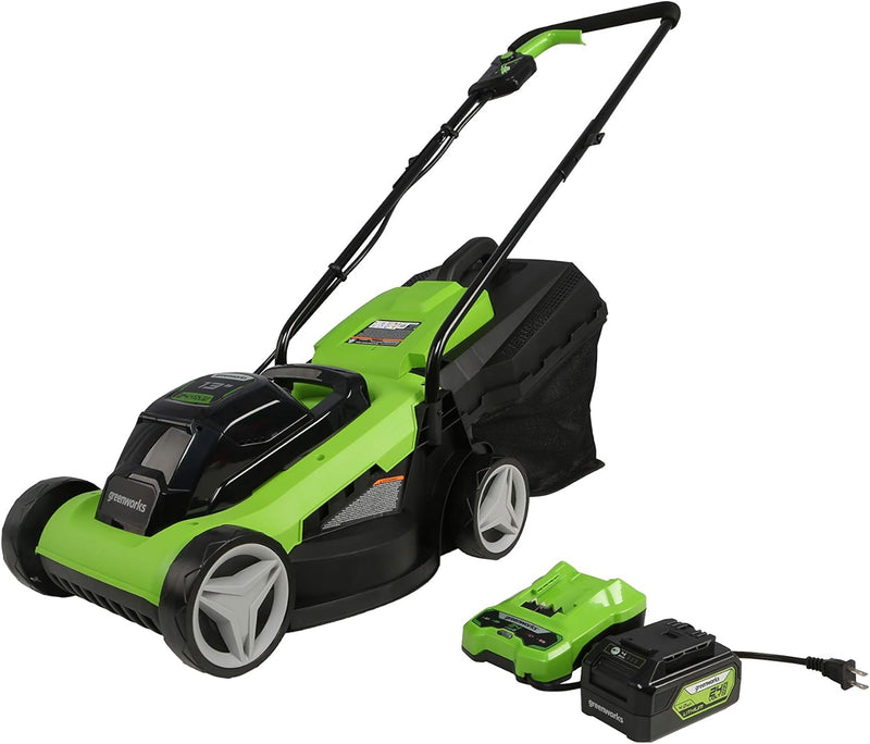 Greenworks 24V 13-Inch Cordless (2-In-1) Push Lawn Mower MO24B410 - Green - Like New