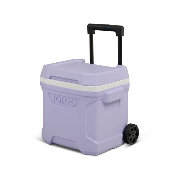 IGLOO PROFILE 24 CANS/16QT ROLLING COOLER - - LILAC BREEZE - Like New