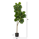NEARLY NATURAL 5.5FT. FIDDLE LEAF FIG ARTIFICIAL TREE T2103-MB - Green - Like New