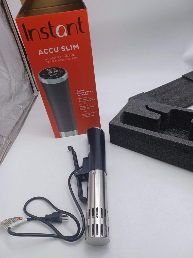 INSTANT POT ACCU SLIM SOUS VIDE PRECISION COOKER TOUCHSCREEN ASSV1000 - SILVER - Like New
