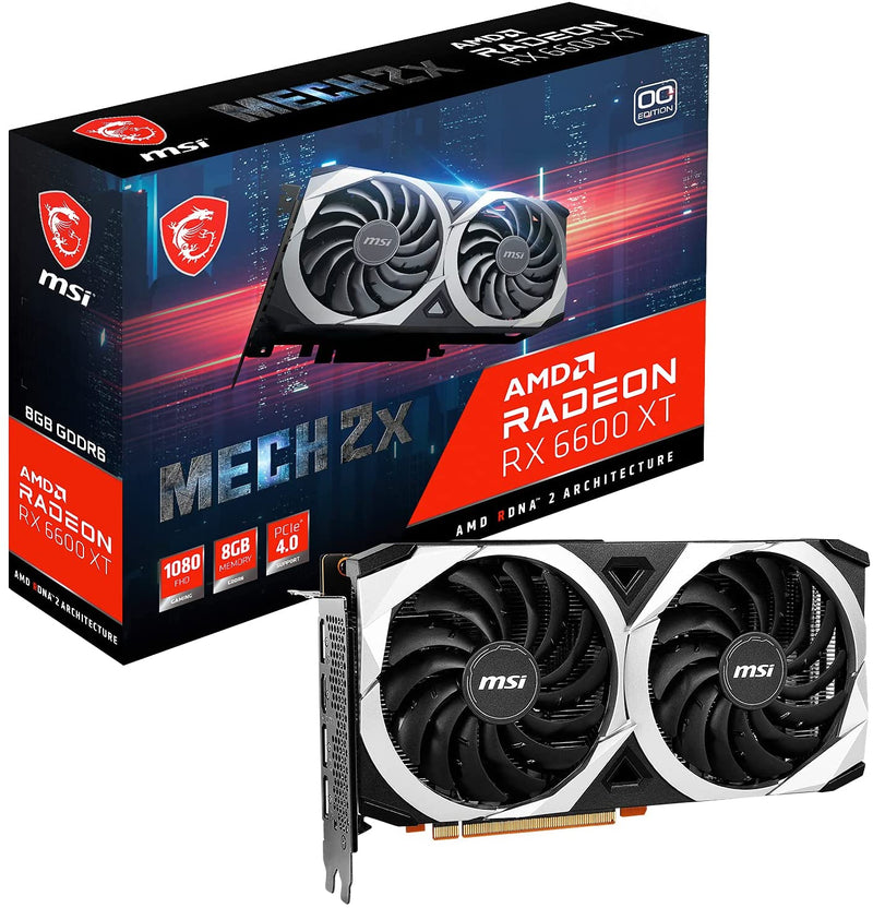MSI Gaming AMD Radeon RX 6600 XT 8GB Graphics Card RX 6600 XT MECH 2X 8G OC - Like New