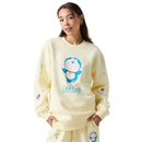 45-FA253167 SAMII RYAN WOMEN'S DORAEMON GADGETS CREWNECK - SIZE M - YELLOW - Brand New