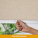PERSILUX FREE-STOP CORDLESS 100% BLACKOUT ROLLER SHADES - SIZE 27"X72" - KHAKI - Like New