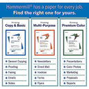 HAMMERMILL PRINTER PAPER, PREMIUM COLOR 28 lb COPY PAPER, 102467R - WHITE - Brand New