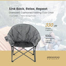 ARROWHEAD OUTDOOR Oversized Heavy-Duty Club Folding Camping Chair - Like New