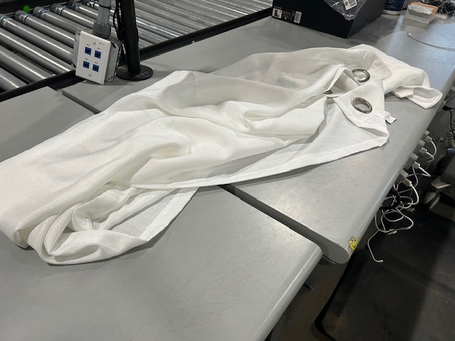 GENERIC WINDOW CURTAINS, 2 PIECE 53" BY 96" - WHITE - Like New