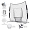 ZELUS 7X7FT BASEBALL NET BASEBALL SOFTBALL PRACTICE NET WITH TEE BSNTS01 - BLACK - Like New