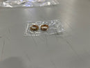 GENERIC GOLD CIRCLE EARRINGS WITH LITTLE WHITE JEWELS - GOLD - Like New