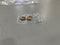 GENERIC GOLD CIRCLE EARRINGS WITH LITTLE WHITE JEWELS - GOLD - Like New