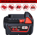 LONG FIT 1 PACK 18 VOLT BATTERY 6.0AH - BLACK - Like New
