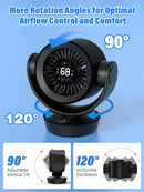 MITREAL DESK FAN FOR BEDROOM - 8000MAH RECHARGEABLE AIR CIRCULATOR - BLACK - Like New