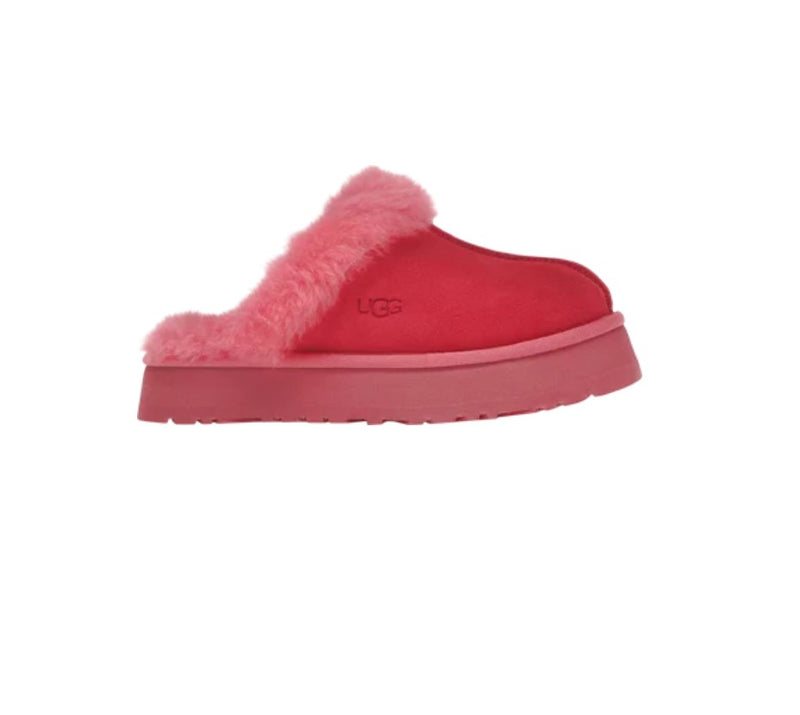 UGG Women's DISQUETTE Slipper, Hibiscus Pink, SIZE 9 Like New