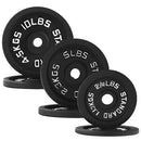 FITVIDS 1 INCH STANDARD BARBELL WEIGHT PLATES, 2.5 LB TO 45 LB - BLACK - Like New