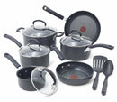T-fal Ultimate Hard Anodized Nonstick Cookware Set 12Pcs 32406055629 - Black - Like New