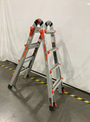 LITTLE GIANT LADDERS VELOCITY WHEELS, M17, 17 FT, MULTI-POSITION LADDER - GRAY - Like New