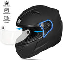 ILM Youth Kids Full Face Motorcycle Helmet DOT Approved DP808 (Matte Black) - Like New