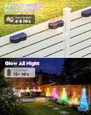 Upgraded Solar Fence Lights Outdoor 8 Pack with Spot Lensed Bright Fence Lights - Like New