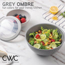 COOK WITH COLOR Mixing Bowls Set 12 Piece Plastic Nesting Bowls - Gray - Like New